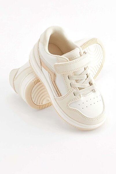 Next Baby Unisex Children's Sports Shoes - Cream, Stripe Detailed and Taped