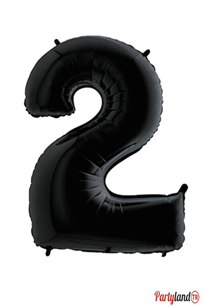 PartylandTR Siyah 2 Rakam Folyo Balon 76 Cm.