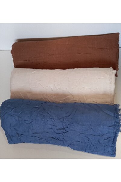 Organic Scarfs Bambu Kraş Şal Günlük Kullanım İçin Uygun Kırışmaya Dayanıklı Şal