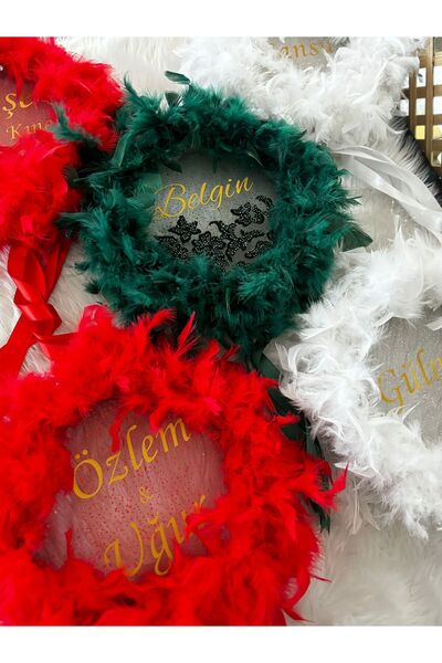 TAN EVENT 30 cm Gold Gelin Defi,Kapuçino Gelin Defi,Gold Gelin Tefi,İsimli Go...