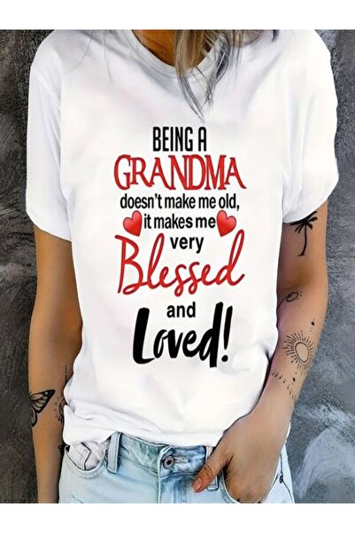 CLASSY.MODA Γυναικείο T-Shirt Single Jersey - Λευκό εμπριμέ μπλουζάκι με κοντό μανίκι με λαιμόκοψη