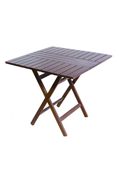 Bahçeme Ahşap Bahçe Balkon Mutfak Masası -kaş Katlanabilir 80x80