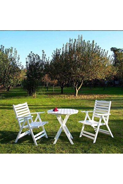 Bahçeci Madrid Balkon Seti - Beyaz Madrid Balkon Seti -