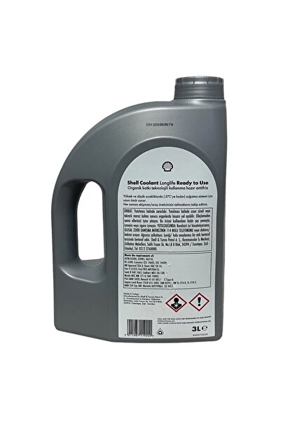 SHELL Coolant LongLife Kırmızı Hazır Antifriz 3 Litre -37 C (2 Adet)