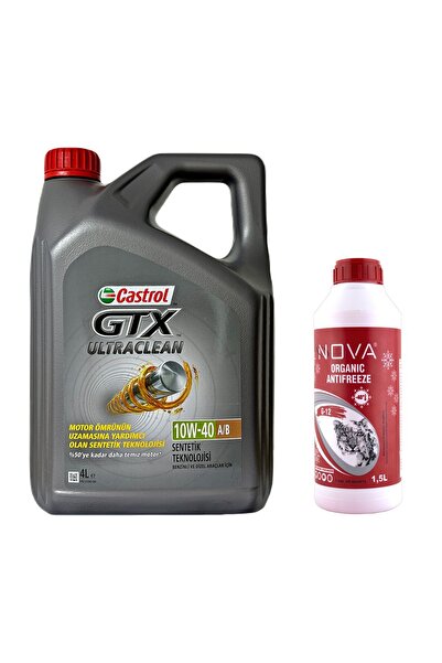 CASTROL Gtx 10w-40 4 Litre Motor Yağı +1.5lt Antifriz +cam Sabunu