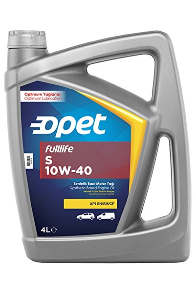 opet Fulllife S 10w-40 Sentetik Motor Yağı 4 L
