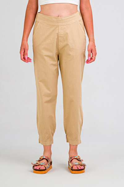 Bold & Young Cotton Women's Trousers - Elastic Waist and Legs, Relaxed Fit