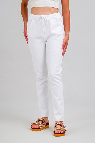 Bold & Young Power Lycra Elastic Waist Women's Trousers - Corded