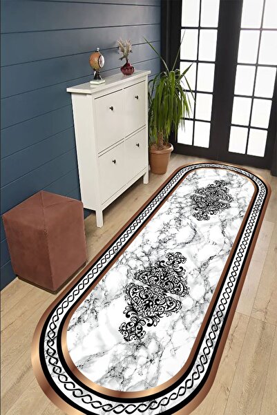 eco concept Gold Renk Salon Halısı, Mermer Desen Halı, Oval Salon Halısı, Kay...