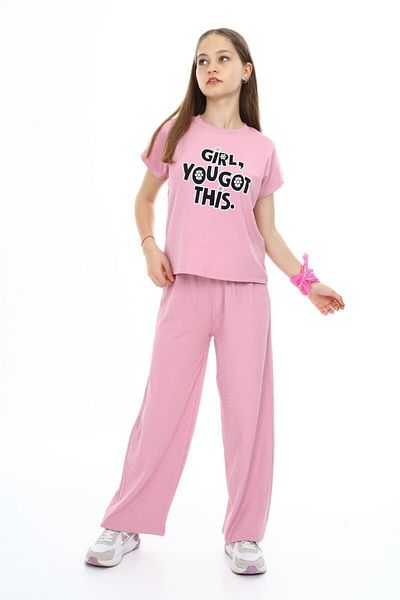 Jannock Cotton Oversize Set for Girl - Pants and Thsirt