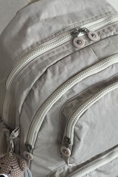 NEMO BAGS Unisex μπεζ σχολική τσάντα πλάτης Laptop Travel Duffel Τσάντα Αδιάβροχη με μπρελόκ amigurumi