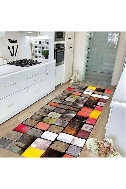 eco concept Colorful Modern Square Detailed - Washable Living Room and Kitchen Carpet, Cordior and Runner