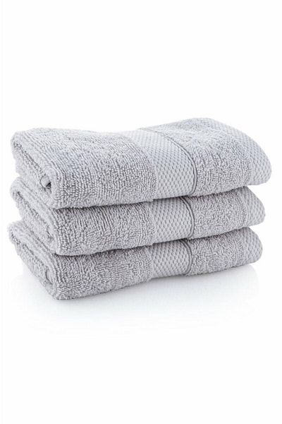 Bambum Home Cindy - 3-Piece Microcotton Hand Towel Stone 30 x 50 cm