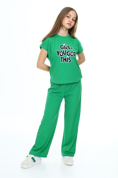 Jannock Cotton Oversize Set for Girl - Pants and Thsirt