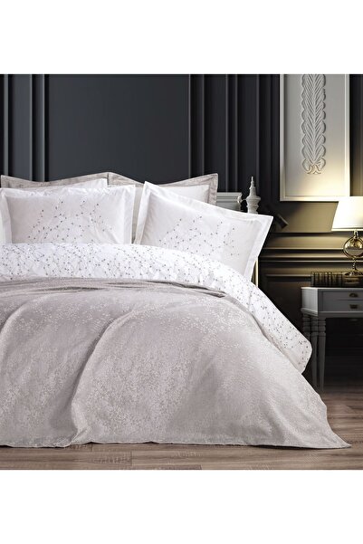 Bella Home Set de mireasă brodat Burçak, 7 piese - 100% bumbac organic - Cuti...