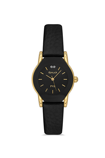 Omax ساعة يد نسائية | تناظرية | سوار جلدي | تصميم أنيق