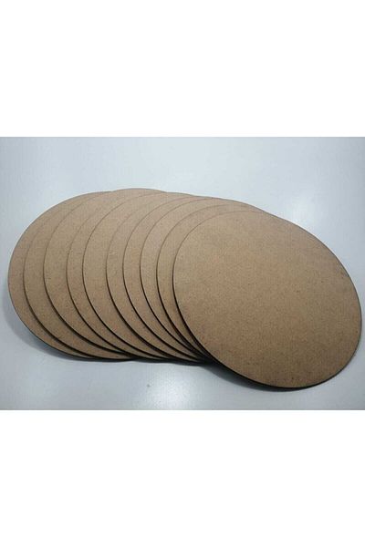DSC Wooden Charger Plate 12 Pieces 3 Mm Raw MDF 28 Cm Diameter