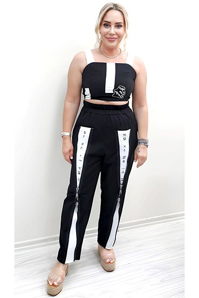 H4 Zippered and Elastic Waist Trousers