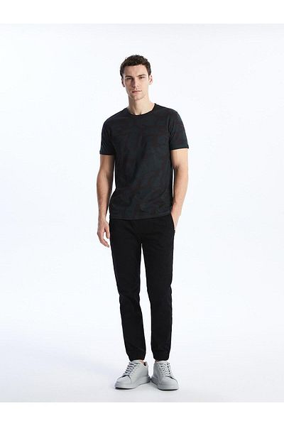 LC Waikiki LCW Men's Combed Cotton T-Shirt - Casual, Crew Neck, Short Sleeve, Print