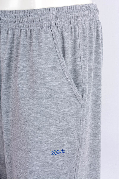 BSM High Quality Cotton - Comfortable Men's Gray Shorts with Pockets