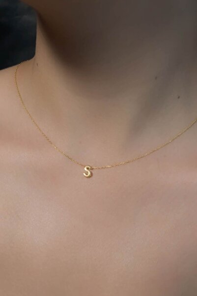MÜCEVHER SARAYI 22 Ayar Altın s harfi Kolye