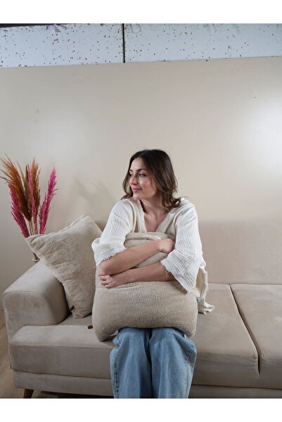 Formeya Çift Tarafı Wellsoft Kumaş 2'li 35x55 cm Hediyelik Dekoratif Pelüş Kırlent Kılıfı Yastık Kılıfı