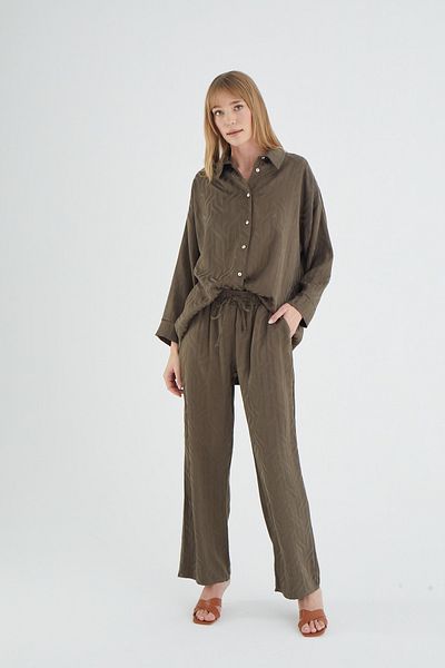 GİZZEY 21209 Buttoned and Comfortable Pants Set