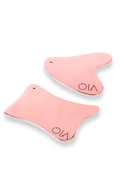 OIA %100 Bakır Gua Sha Anti Aging Etkili 2'li Set | Çatlamaz | Kırılmaz | Garantili | Yüz & Tüm Vücut