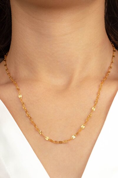 MÜCEVHER SARAYI 22 Ayar Altın Kalın Işıltılı Zincir Kolye