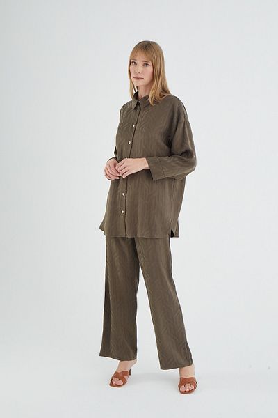 GİZZEY 21209 Buttoned and Comfortable Pants Set