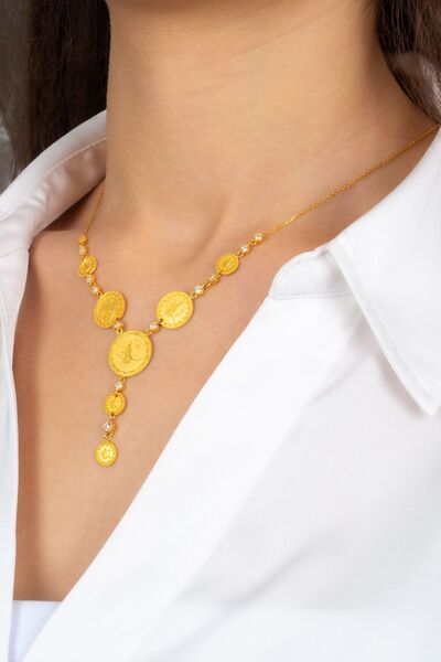 MÜCEVHER SARAYI 14 Ayar Altın Tuğra Kolye