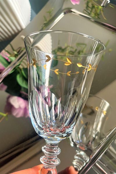 DECOSTYLE RARE Special Design - Decorated Glass with Corner, 1 Piece, 270 cc