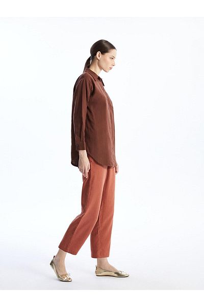 LC Waikiki LCW Modest - Comfortable Molded Elastic Waist Muslin Women's Trousers