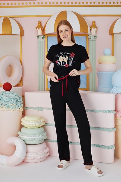 Sevim 15583 Model - Printed Comfortable Pajama Set
