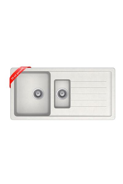 ukinox Valente D 150 L Beyaz Granit Evye