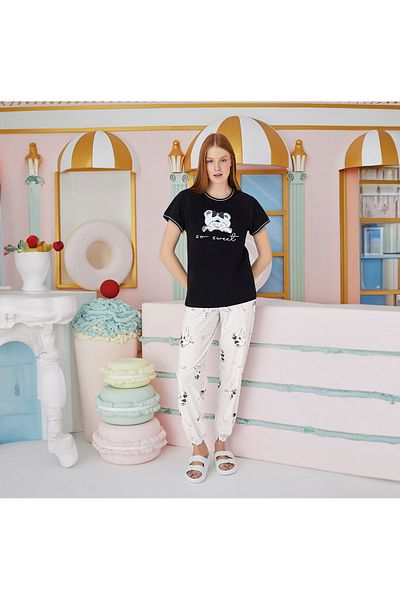Sevim 15464 Model - Printed Comfortable Pajama Set