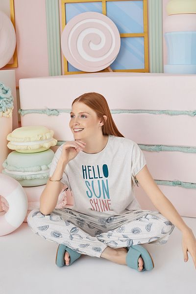 Sevim Model 15670 - Set pijamale cu imprimeu