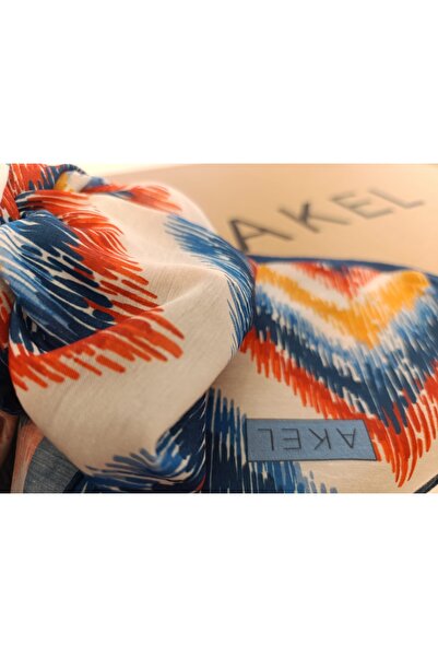 Akel Pyramid Patterned Cotton Shawl - Size 75x185