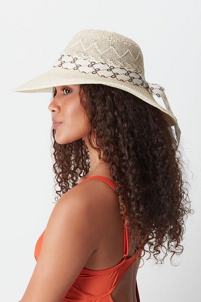 C&City Mercerisierter T24740-12 Strandhut - Hellbeige