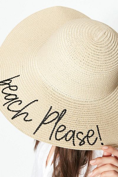 C&City Beach Please Stroh Strandhut Y8203 Hellbeige