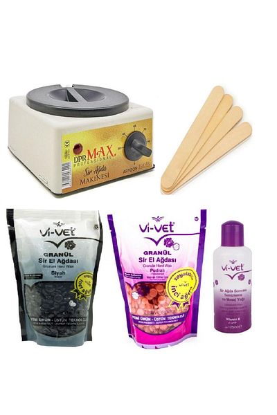 Ege Sir Dpr Max Wax Machine Vi-vet Granular Pearl Wax X 2 Waxing Oil Spatulas