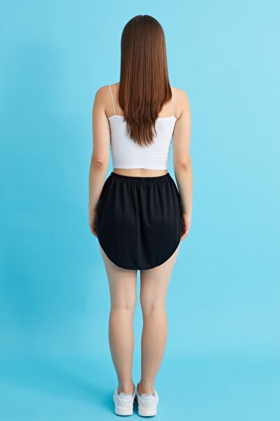 mirach Black Curved Swimsuit - Vacation and Beach Bikini Top, Beach Skirt