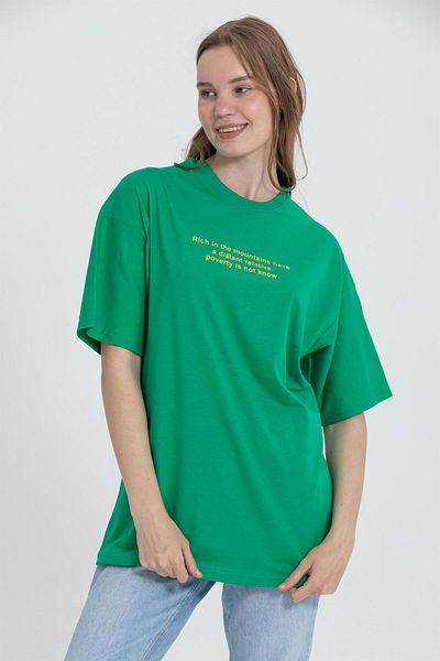 Rocqerx R-5724 Μπλουζάκι με λαιμόκοψη Panda με στάμπα Oversize