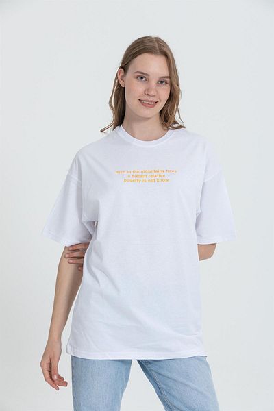 Rocqerx R-5724 Μπλουζάκι με λαιμόκοψη Panda με στάμπα Oversize