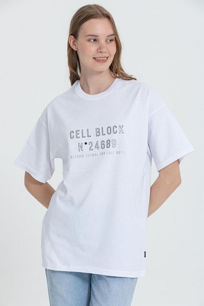 Rocqerx R-5703 Λεπτομερές μπλουζάκι με λαιμόκοψη με κυψέλη