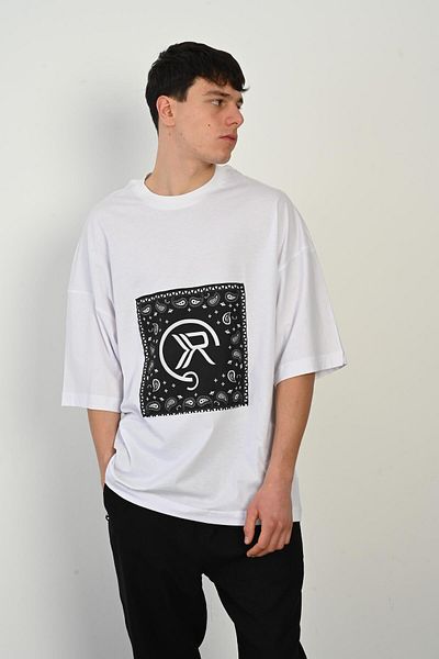 Rocqerx R-5766 Μπλουζάκι με λεπτομέρεια από πέπλο Oversize Single Jersey