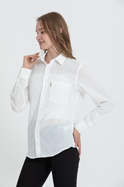 Rocqerx R-3935 Сорочка з коміром на підкладці, однією кишенею та довгими рукавами