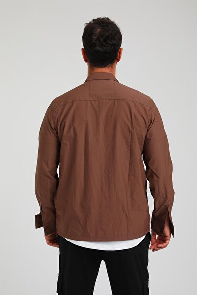 Rocqerx R-2372 Πουκάμισο με διπλή τσέπη με λεπτομερή φερμουάρ