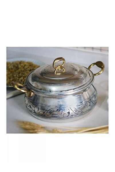 Bakır Concept Copper Pot Casserole Model Carved Embroidery Processing 24 cm