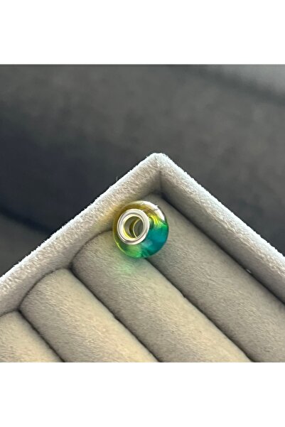 asaf Gökkuşağı ( iki renkli) murano  charm | gümüş kaplama